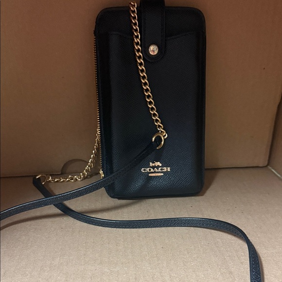 Coach Black and Gold Crossbody Bag - Picture 1 of 6